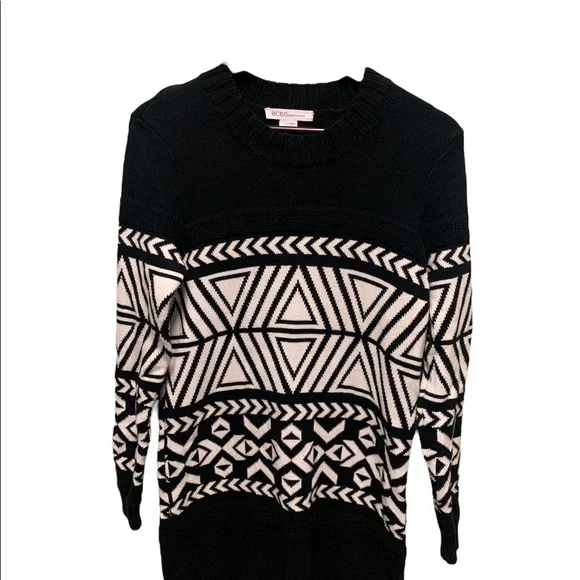 BCBG Holland Roden Black and white sweater Dress XS/S - Picture 5 of 9